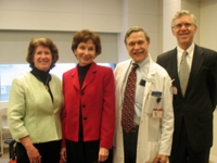 Dr. Marcia Angell, the 2011 Lubin Visiting Professor, with Drs. Madelon Finkel, Oliver Fein and Alvin Mushlin