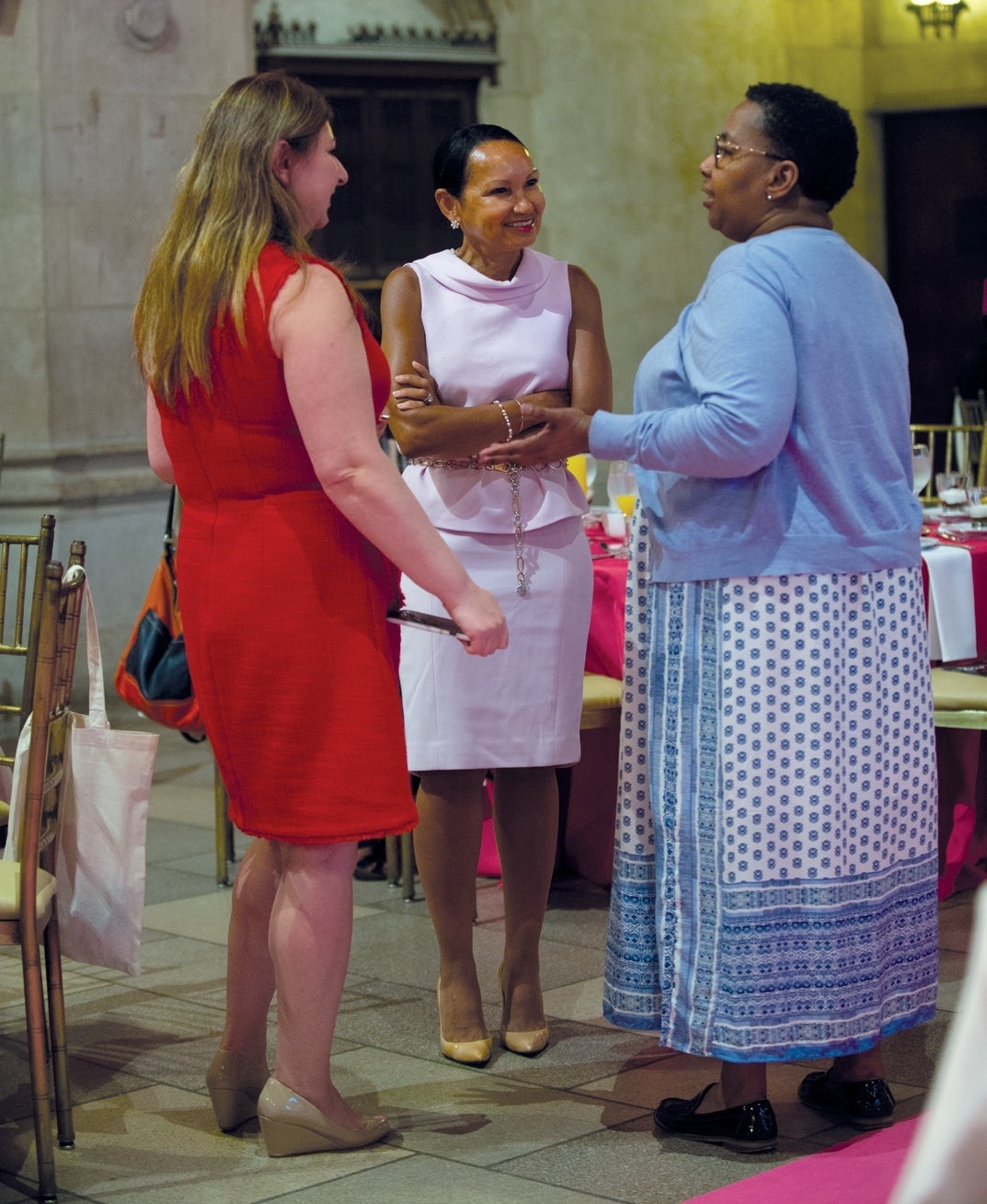 Raising Awareness: Dr. Newman talking with attendees at a June event at Riverside Church, co-hosted by Susan G Komen Greater New York City.