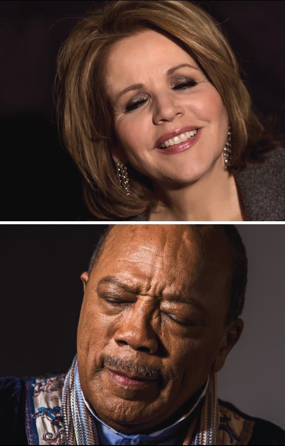 Dr. Ehrlich’s portraits of opera singer Renée Fleming (top) and producer Quincy Jones Dr. Ehrlich’s portraits of Renée Fleming and Quincy Jones