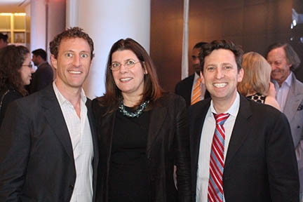 Headstrong Project CEO Zach Iscol, left, Medical Director Dr. Ann Beeder and Program Director Gerard Ilaria at the "Words of War" fundraiser Photo credit: Chris Johnson Headstrong Project: Zach Iscol, Dr. Ann Beeder and Gerard Ilaria at "Words of War" fundraiser