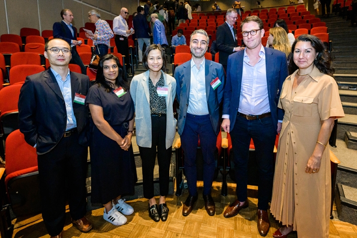 The panel of judges for the competition. A group of three men and three women.