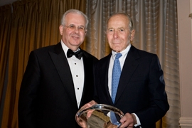 Dr. Daniel Knowles, recipient of the 2009 Greenberg Distinguished Service Award, with Maurice R. Greenberg.