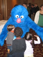 Sesame Street's Grover announces the New York launch of emergency preparedness kits for children at NYP/Weill Cornell